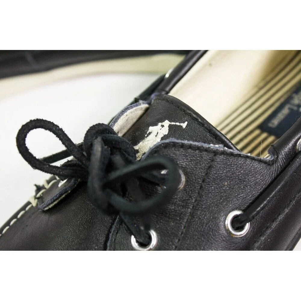 Polo Ralph Lauren Boat Shoes Leather Dark Topsiders Size 11.5 D